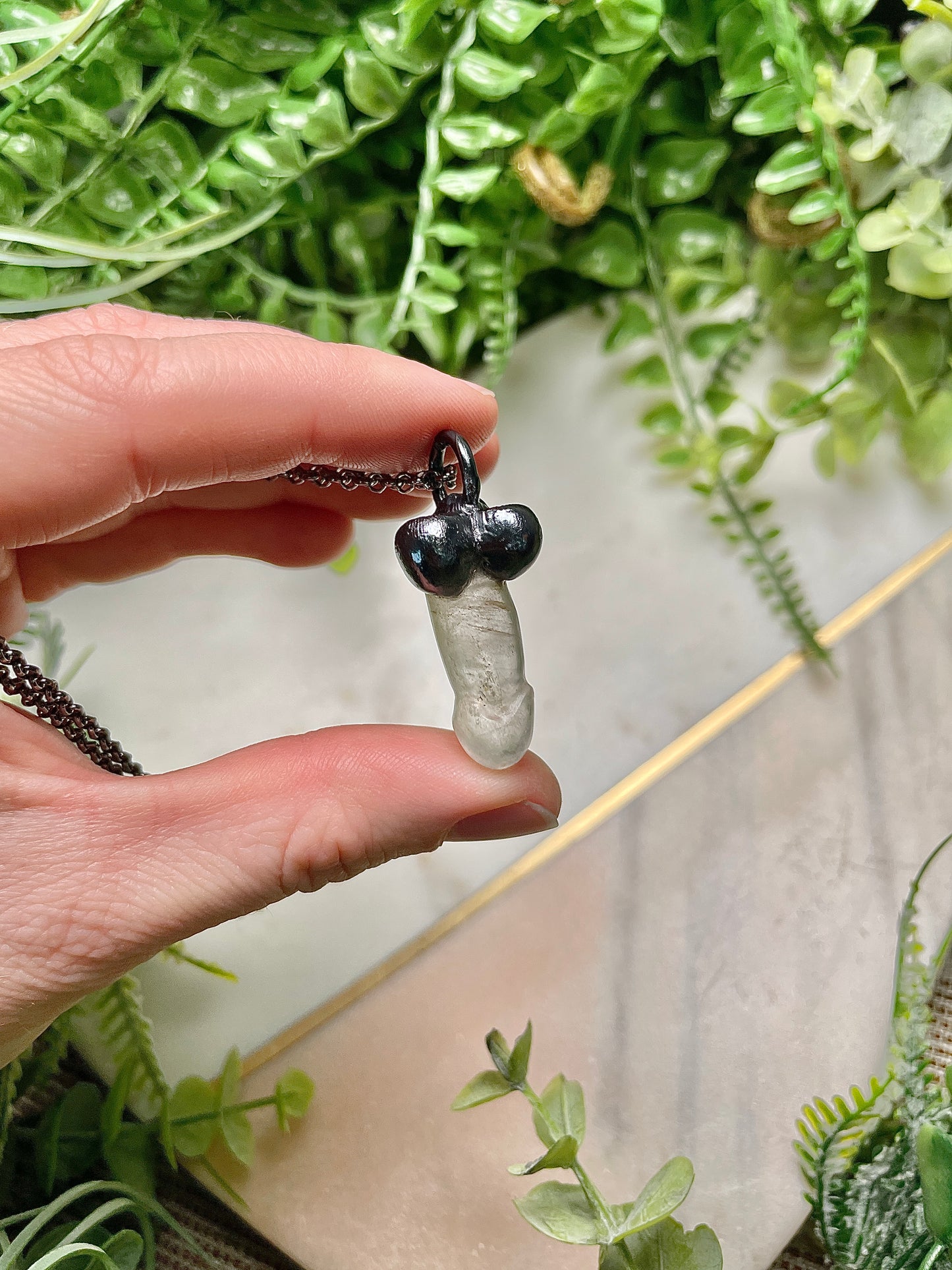 Clear Quartz Peen Necklace