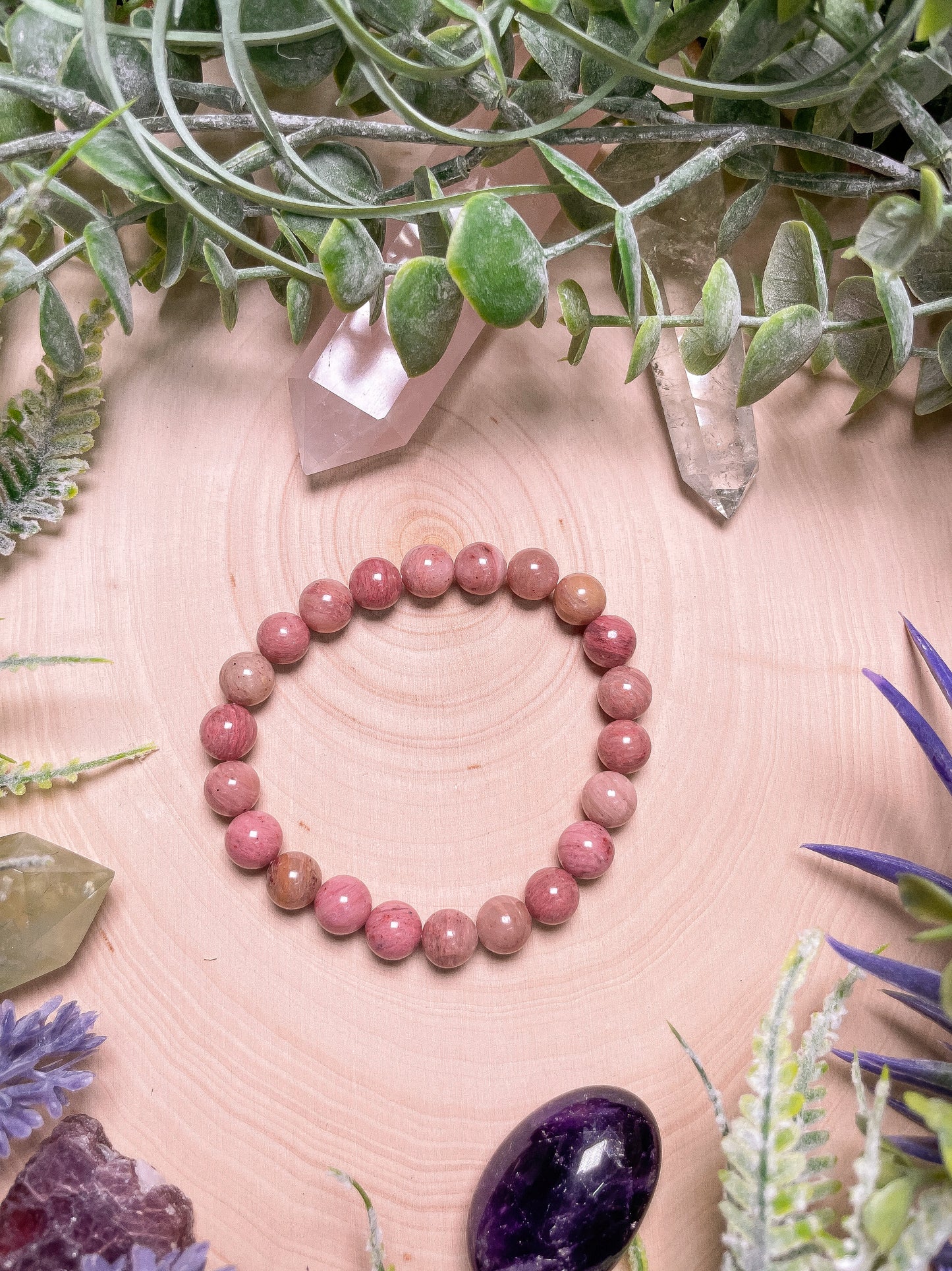 Pink Rhodonite Bracelet