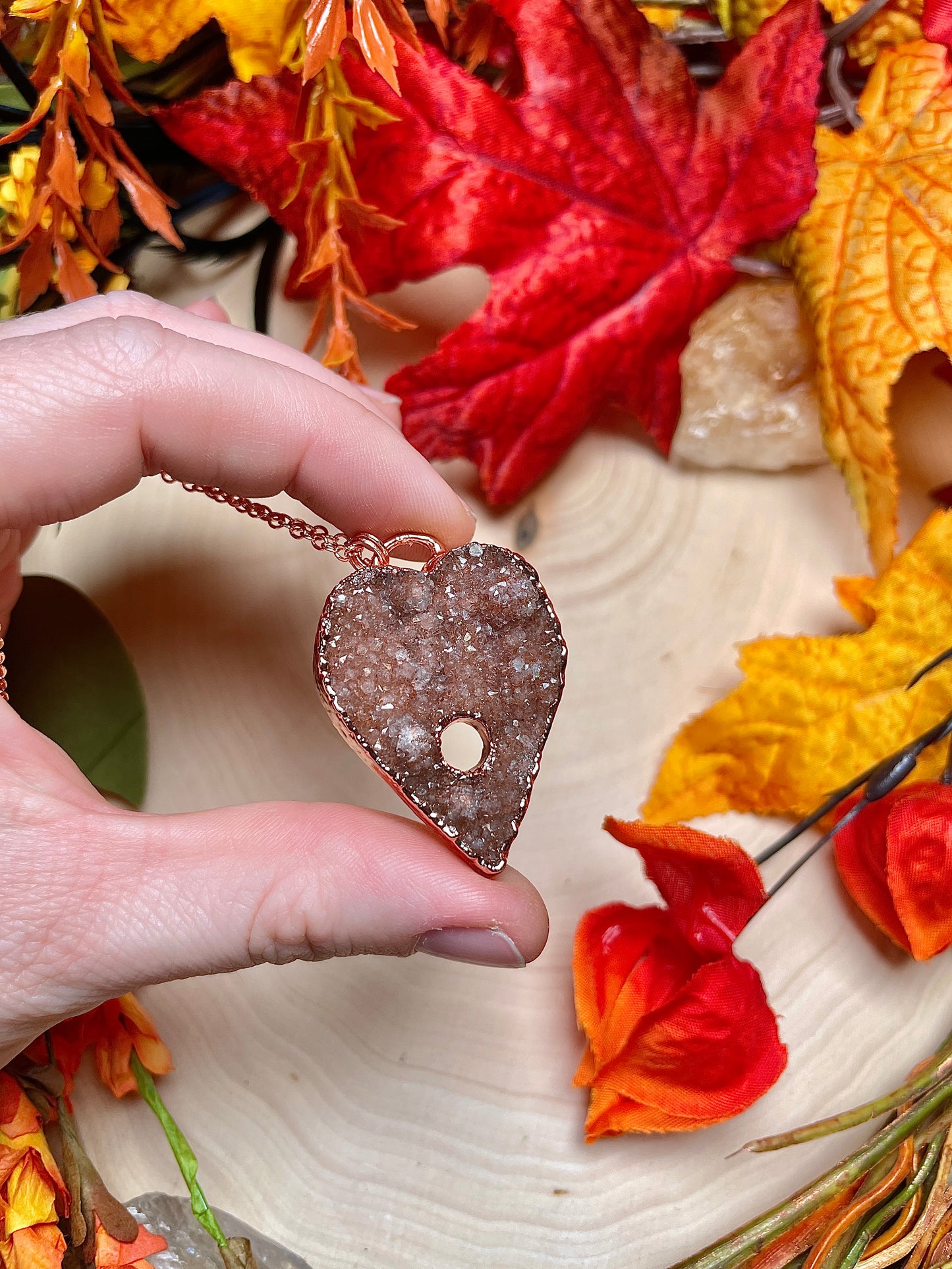 Druzy Amethyst Planchette Necklace