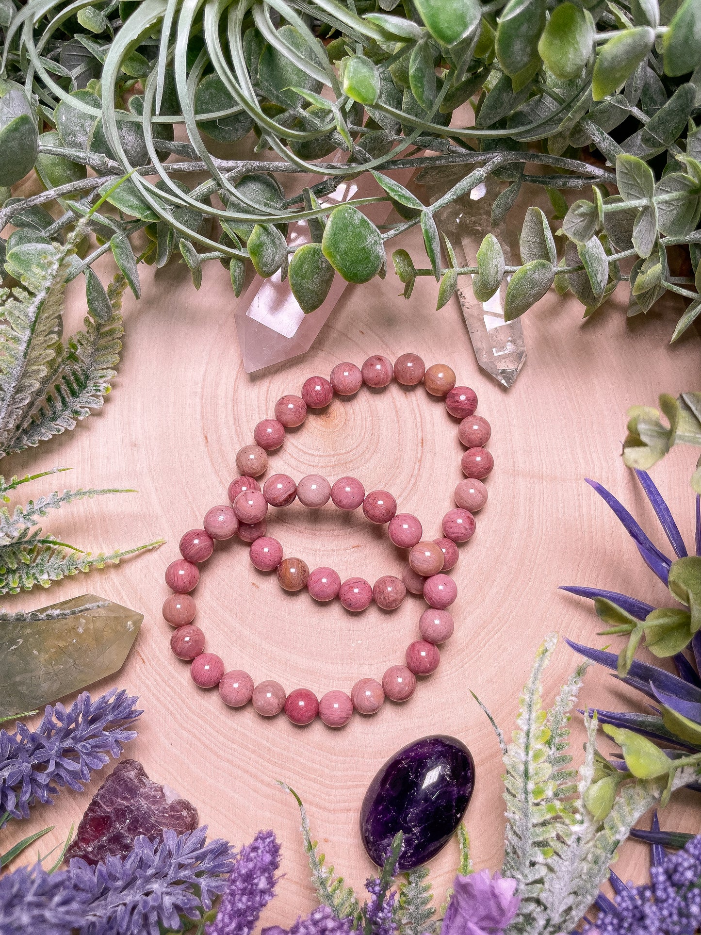 Pink Rhodonite Bracelet