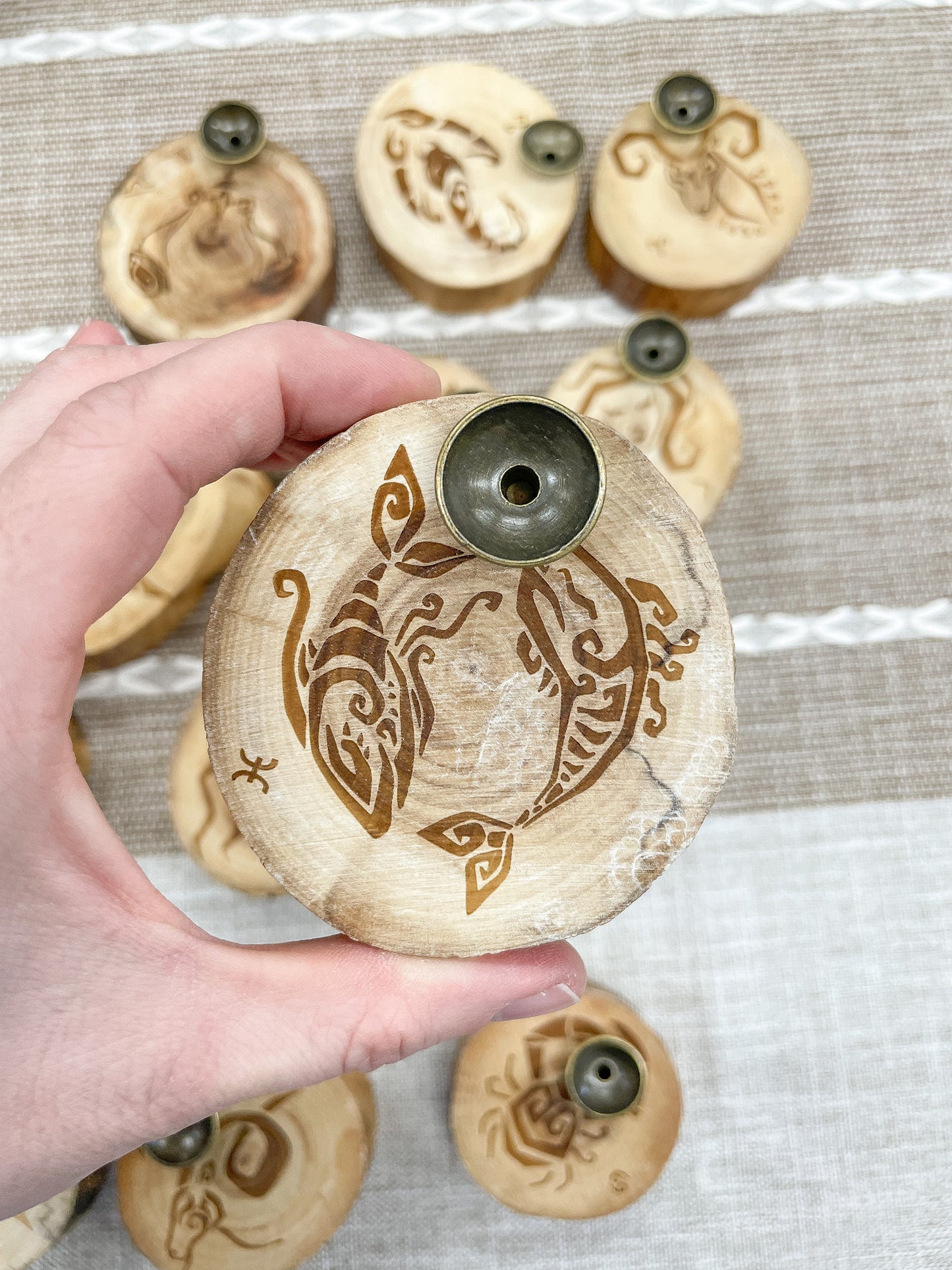 Wooden Zodiac Sign Sphere Stand