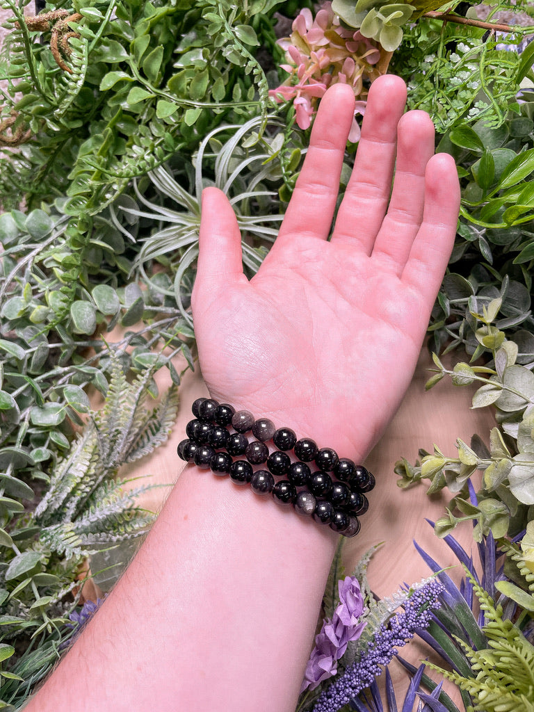 Silver Sheen Obsidian Bracelet