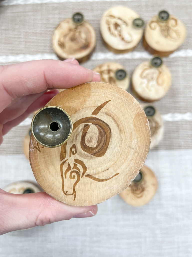Wooden Zodiac Sign Sphere Stand