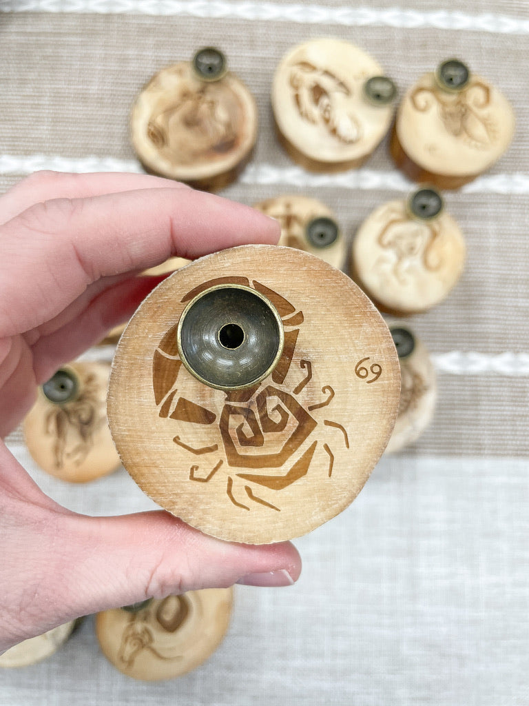 Wooden Zodiac Sign Sphere Stand