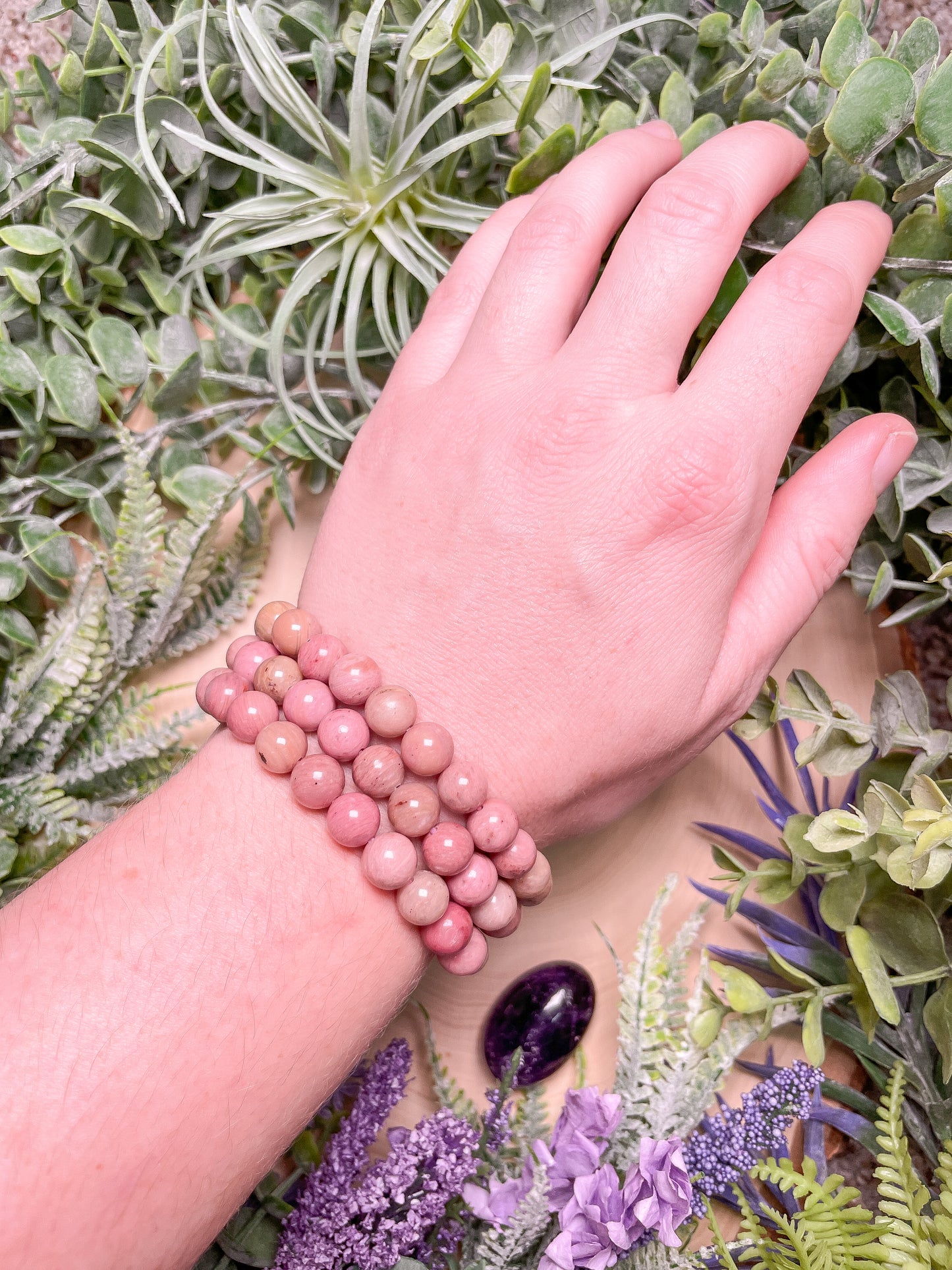 Pink Rhodonite Bracelet