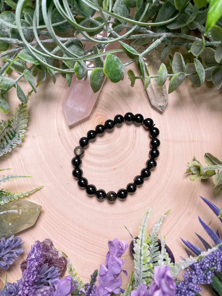 Gold Sheen Obsidian Bracelet