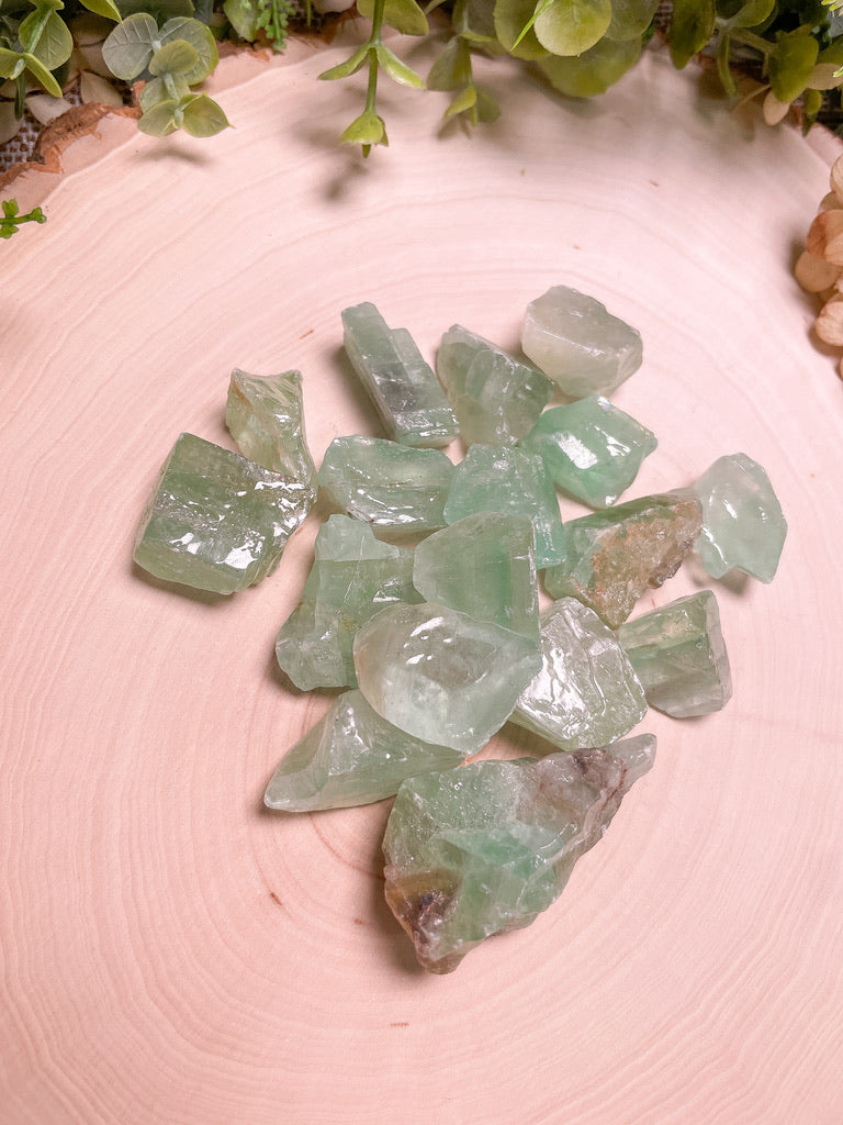 Green Calcite Raw Stone