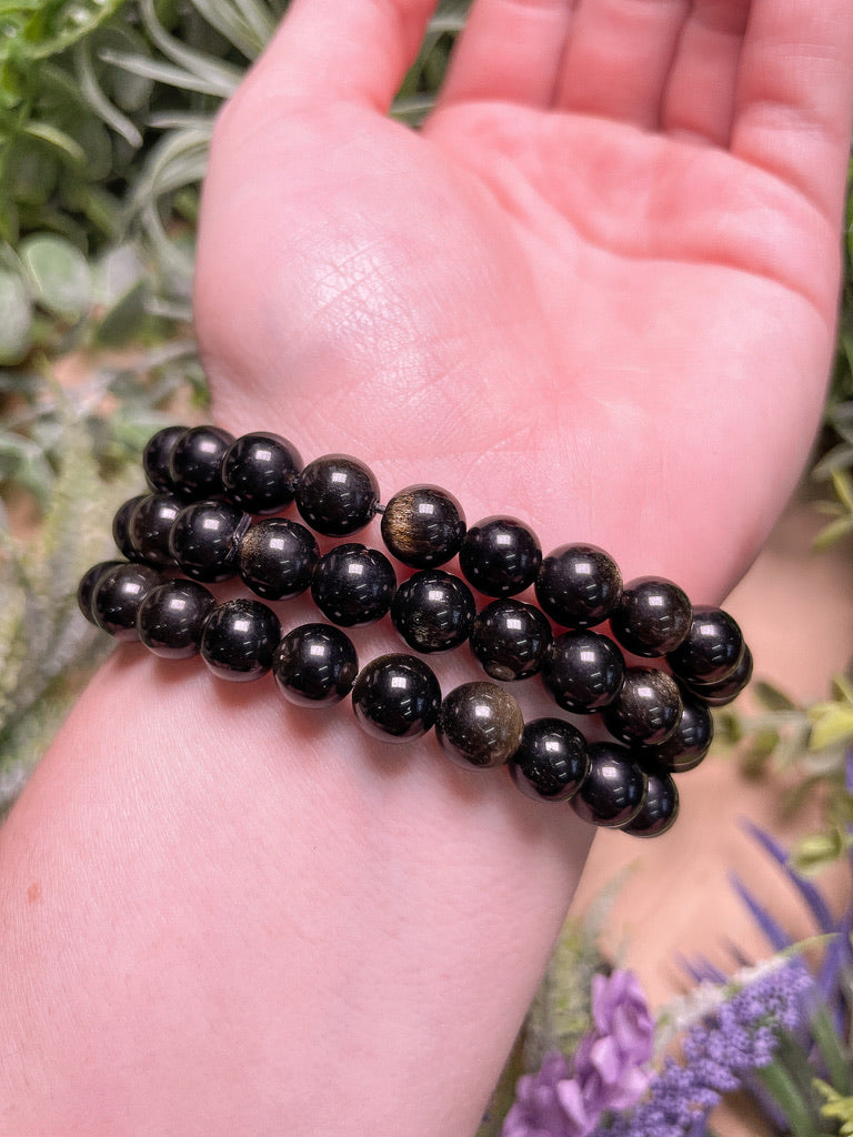 Gold Sheen Obsidian Bracelet