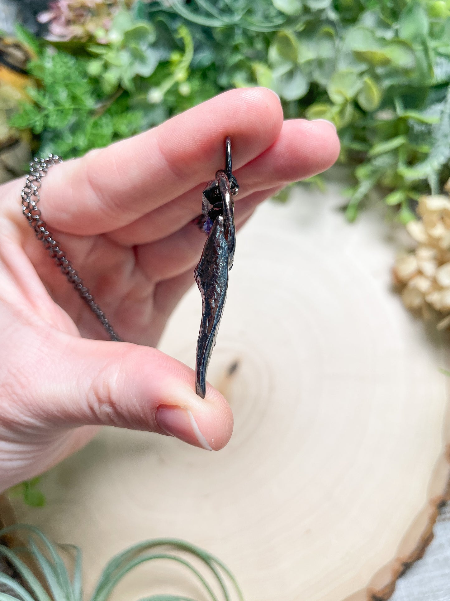 Shark Tooth, Sodalite, and Herkimer Diamond Necklace